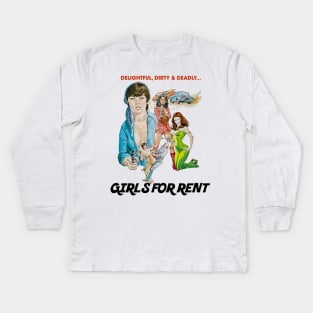 Girls For Rent )( Retro Cult Classic Fan Art Kids Long Sleeve T-Shirt